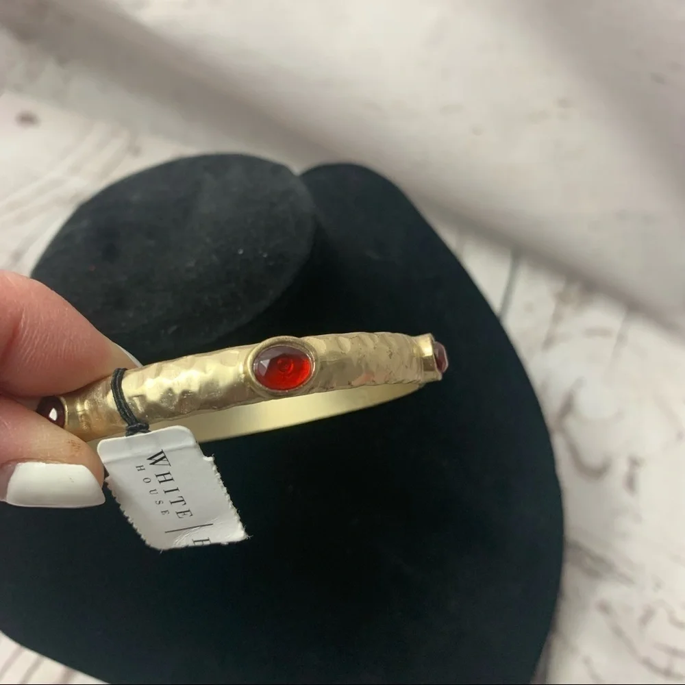 Nwt Whbm Gold Bangle Gem Bracelet